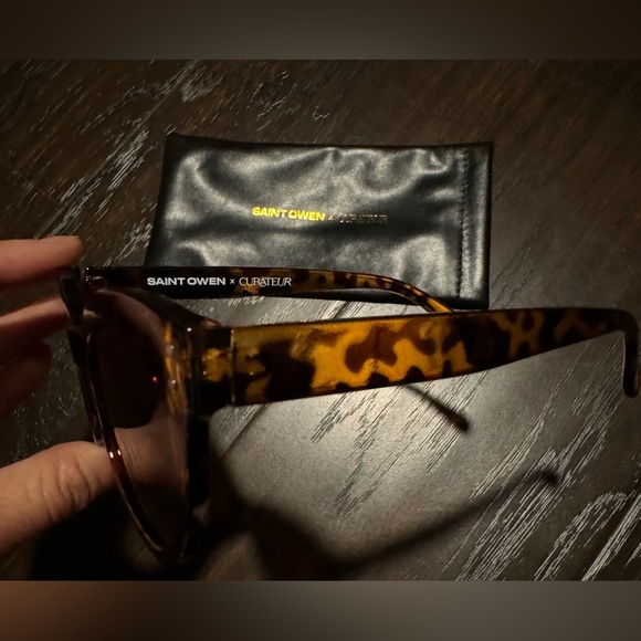 😎 NWOT! Saint Owen x Curateur Tortoise Sunglasses - Picture 13 of 14